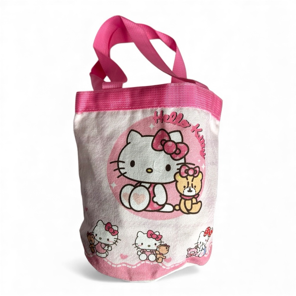 HELLO KITTY Canvas Tote Bag 11x8.5x4 Sanrio